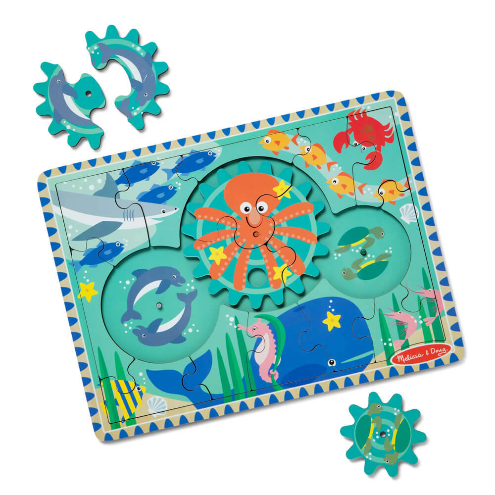 Melissa & Doug Wooden Underwater Gear Puzzle – 18 Pieces